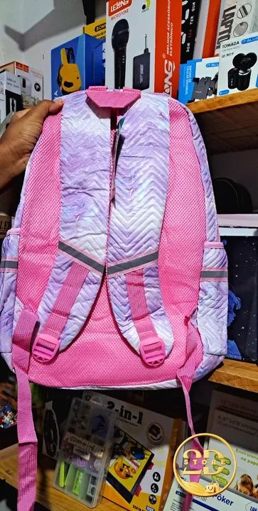 Mochila Infantil com Detalhe de Cauda de Sereia - Rosa - Foto 2