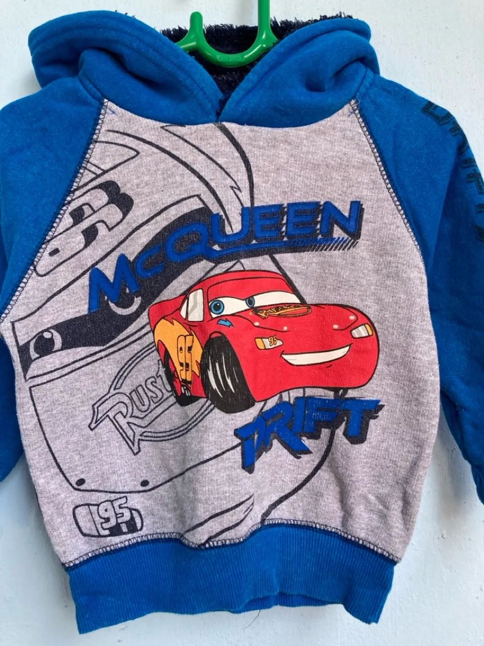 Moletom Infantil Azul do Carros, Tam 2 - Foto 2