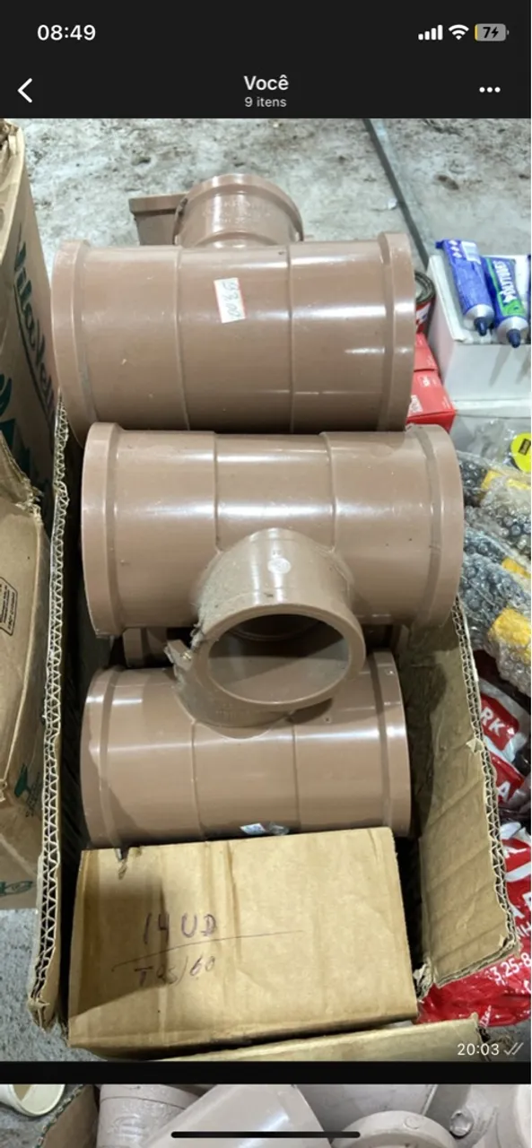 Conexão de PVC para encanamento