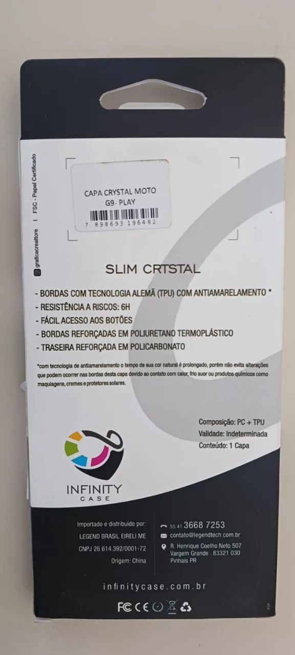 Capa crystal moto G9 play - Foto 2
