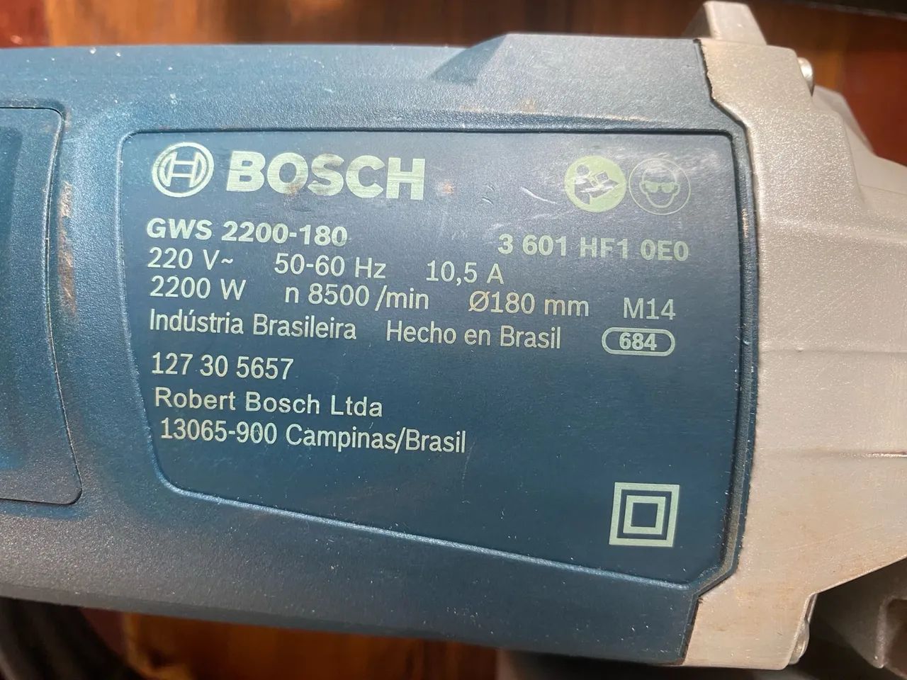 Esmerilhadeira Angular Bosch GWS 2200 180 Professional - Foto 4