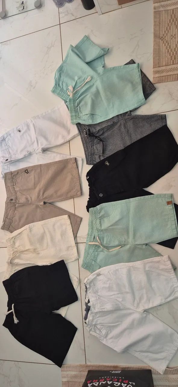 Bermudas infantil masculina tamanho 12  - Foto 4
