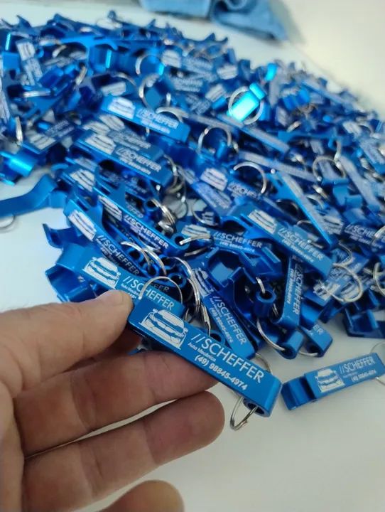 Gravação laser - chaveiro abridor em alumineo - Foto 2