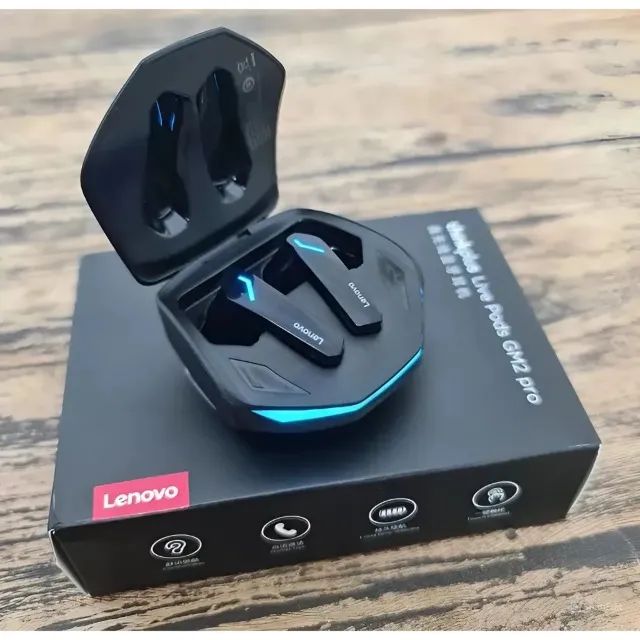 Fone Bluetooth Lenovo GM2 Pro - Entrega Imediata