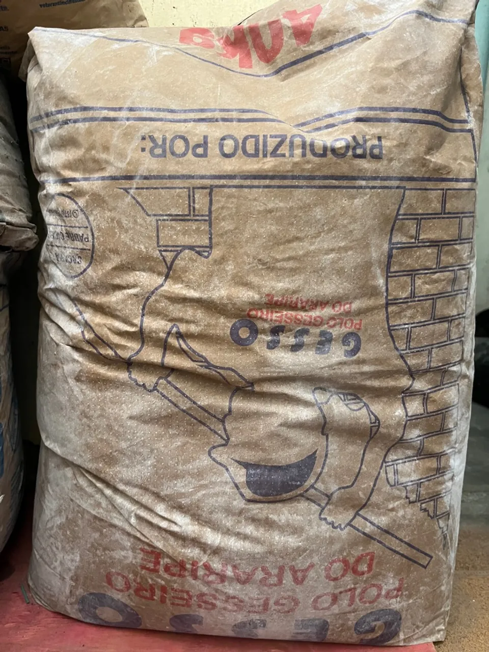 Saco de 40 kg de gesso