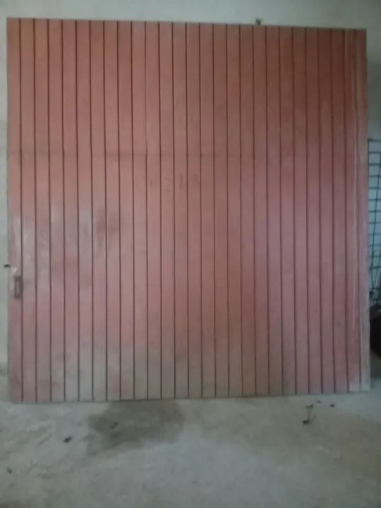 Portão de de ferro galvanizado com chapa de aço com 2,85 m de altura por 2,76 m de largura - Foto 2