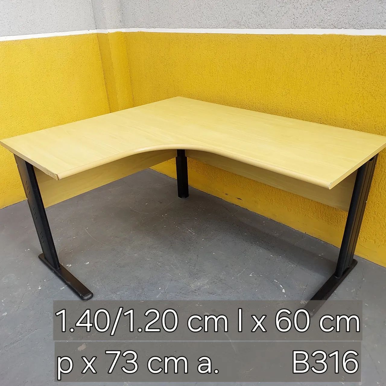 Mesa de Escritório em L marfim - Foto 5