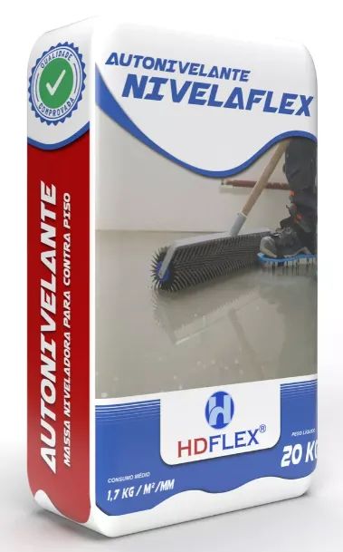 7 SACOS 20 KG AUTONIVELANTE HD-NIVELAFLEX RENDE 3,5m² a 4m²