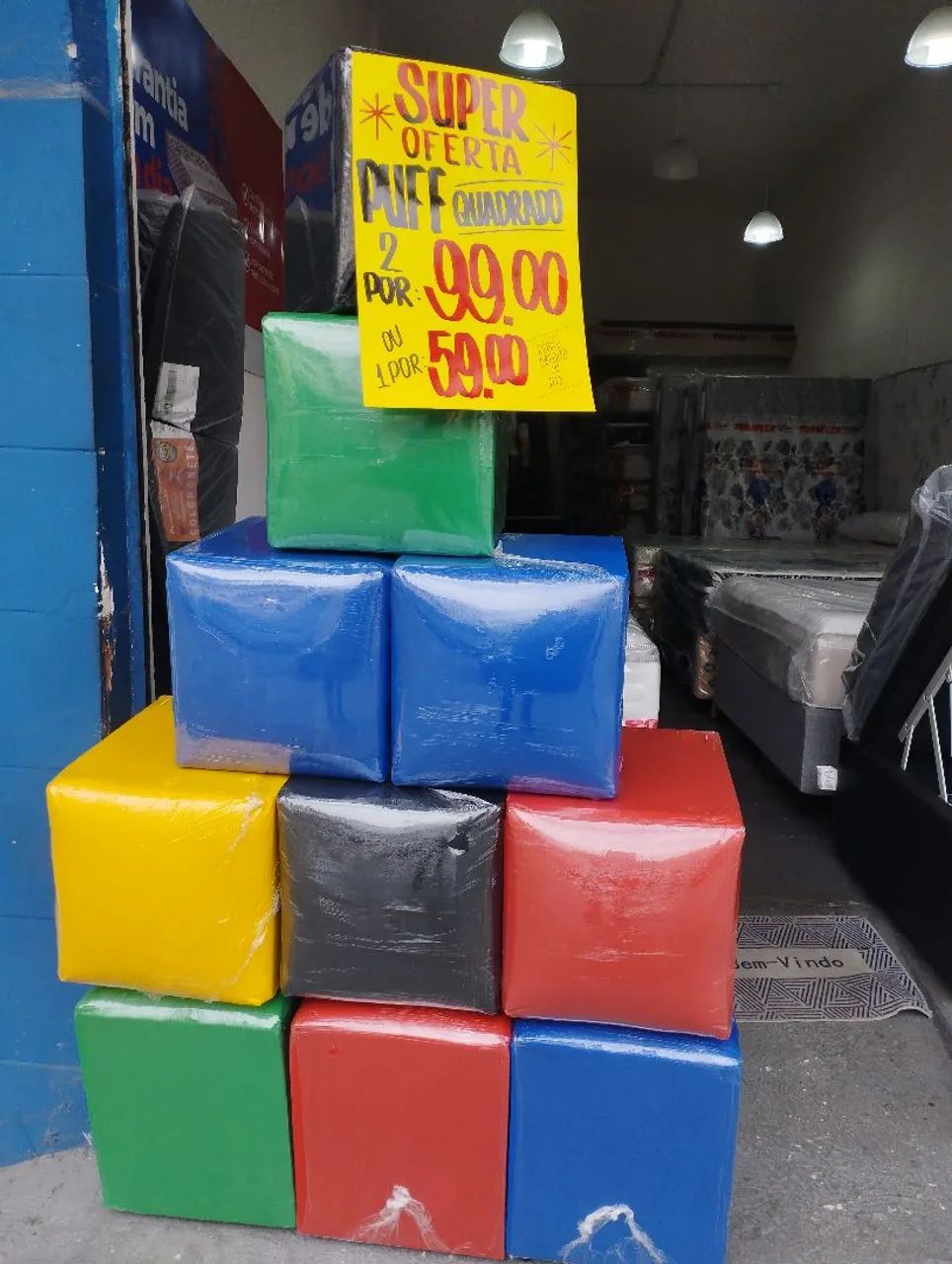 Puff Quadrado - Super Oferta! 2 por 99,00