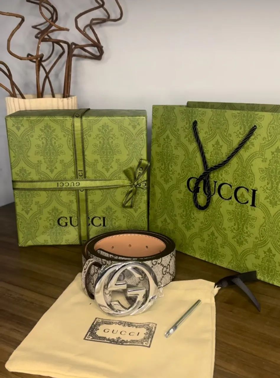 Cinto Gucci gg interloking