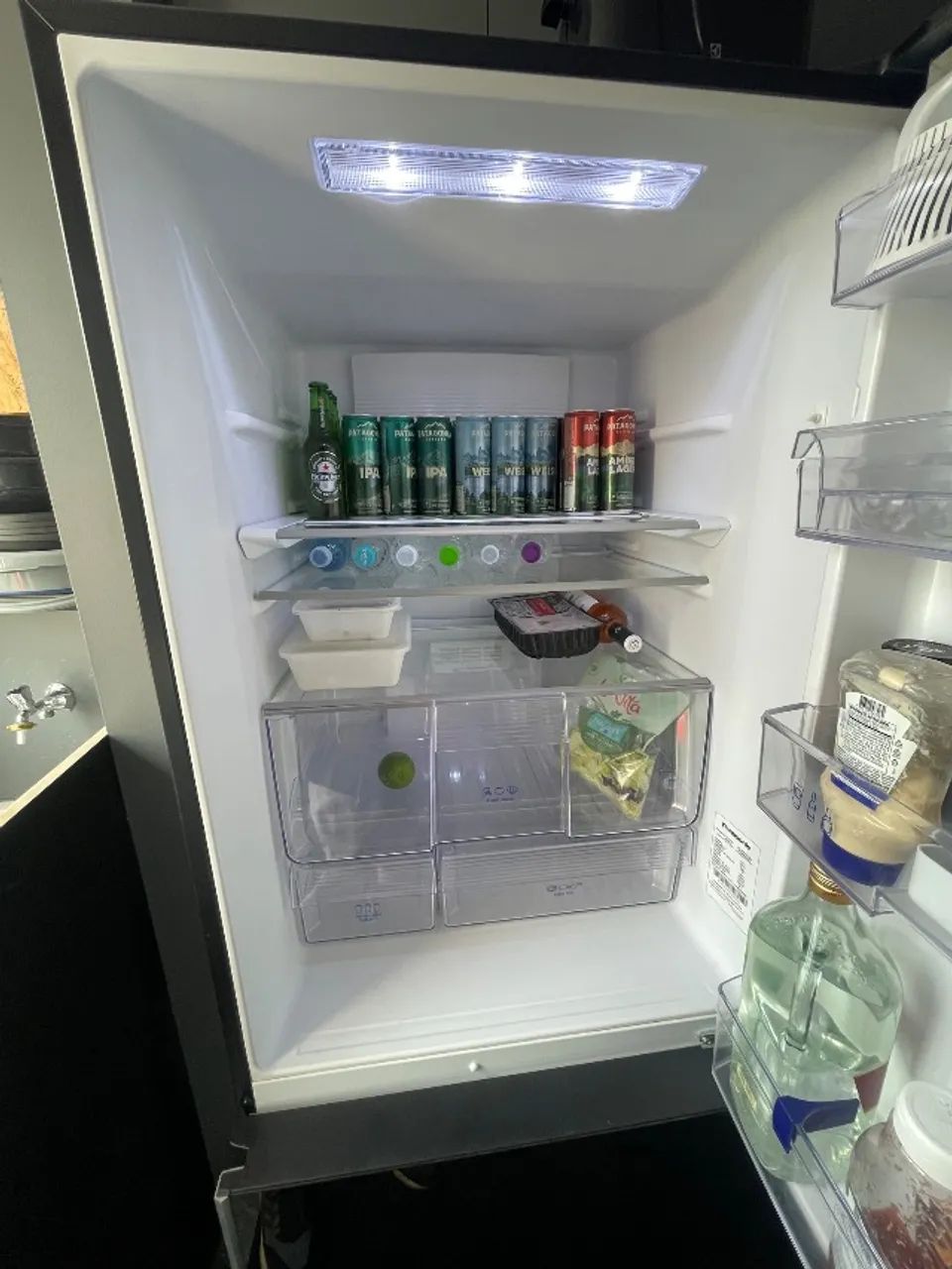 Geladeira  Bottom Freezer Inverter Panasonic Black Glass Frost Free com 425 L - Foto 5