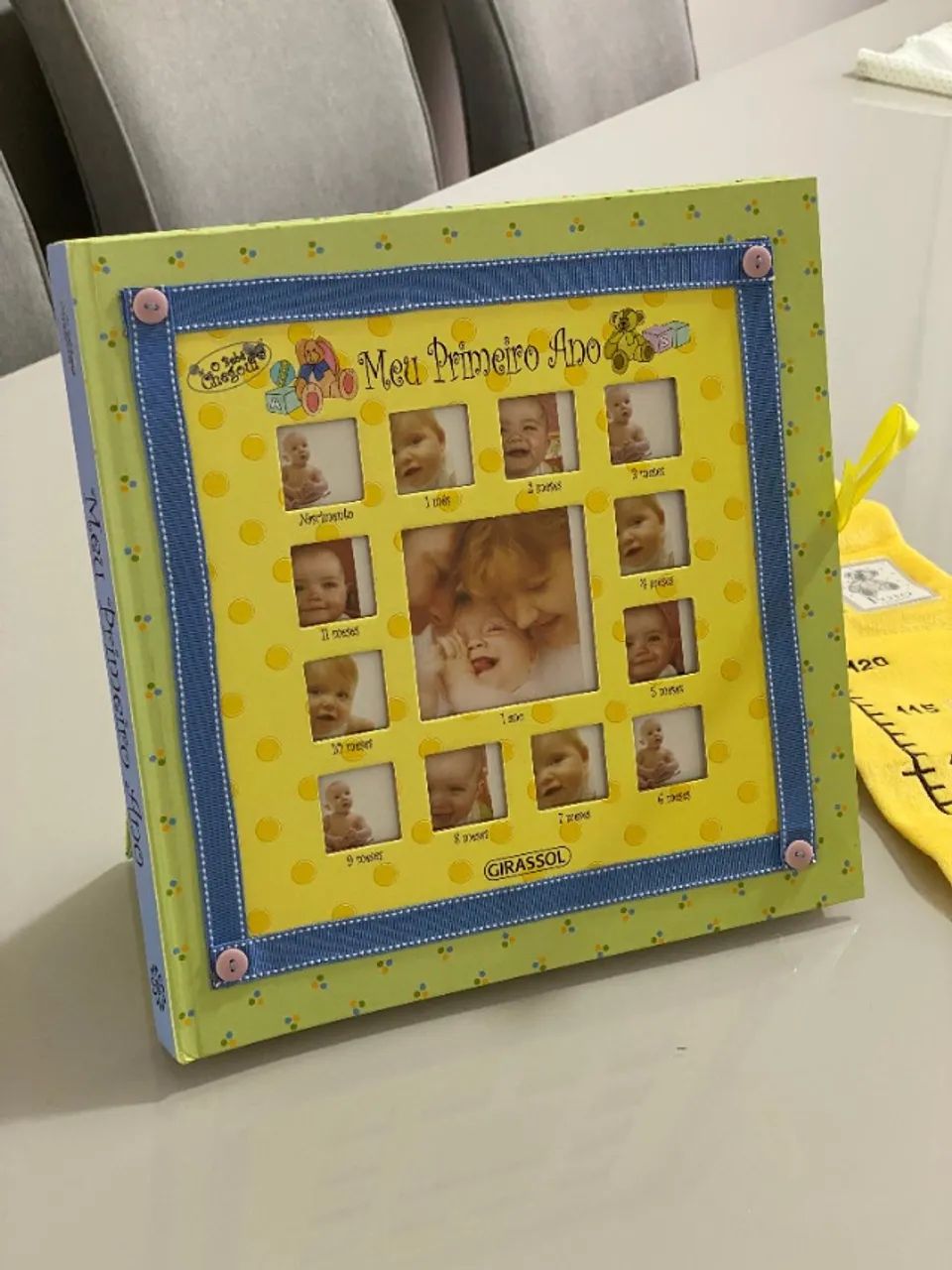 Álbum meu bebê chegou capa dura com regua altura - Foto 5