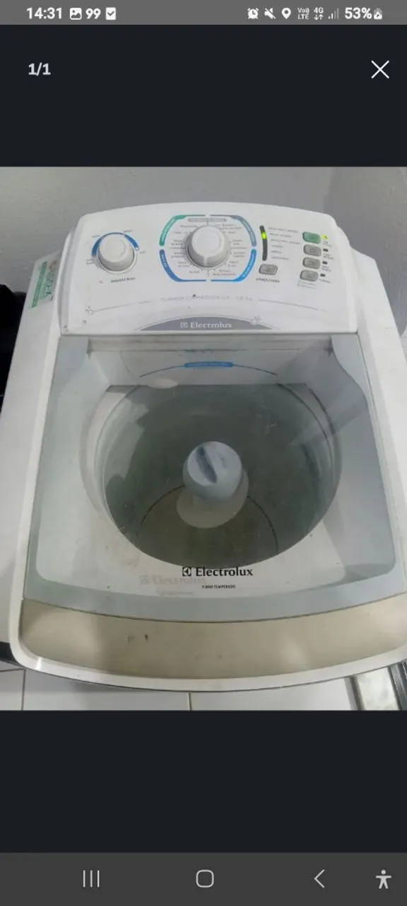 Máquina de Lavar Electrolux