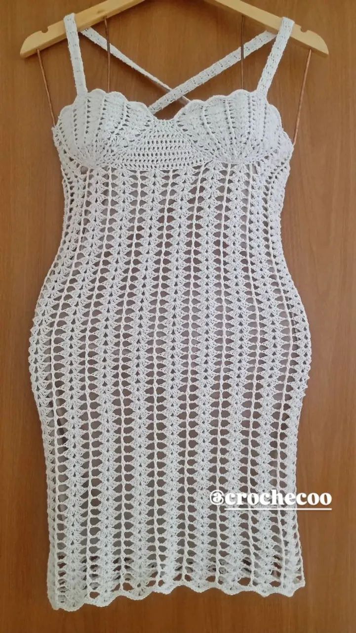 Vestido de Crochê Bege - Perfeito para o Verão! - Foto 5