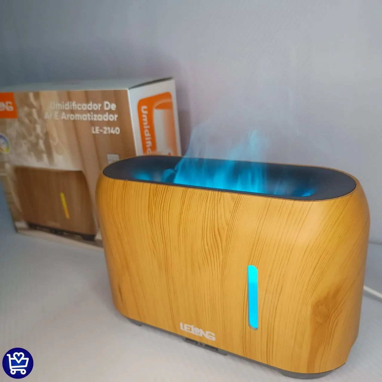 Umidificador de Ar Aromatizador LED Madeira 200ml - Foto 2