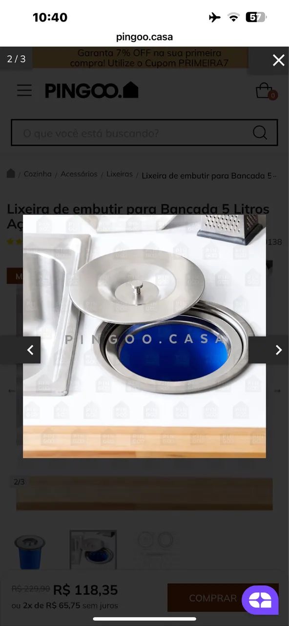 Vendo pia de embutir com acessórios  - Foto 3