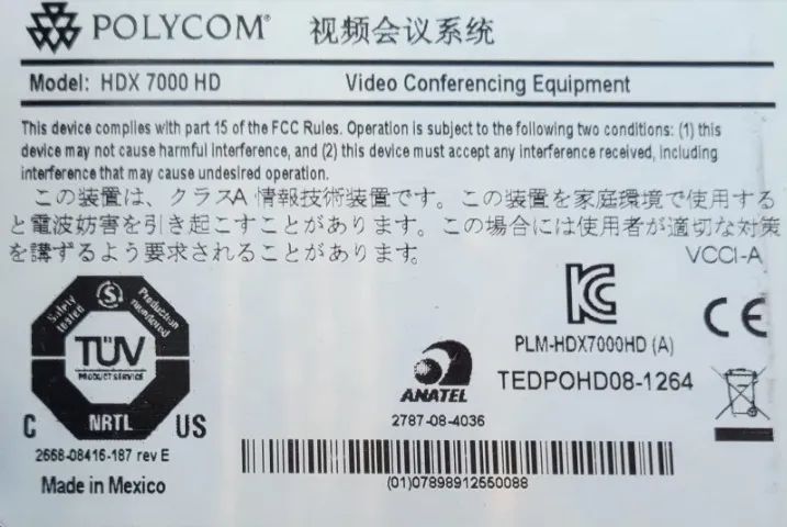 Polycom HDX 7000 HD64289871595523123