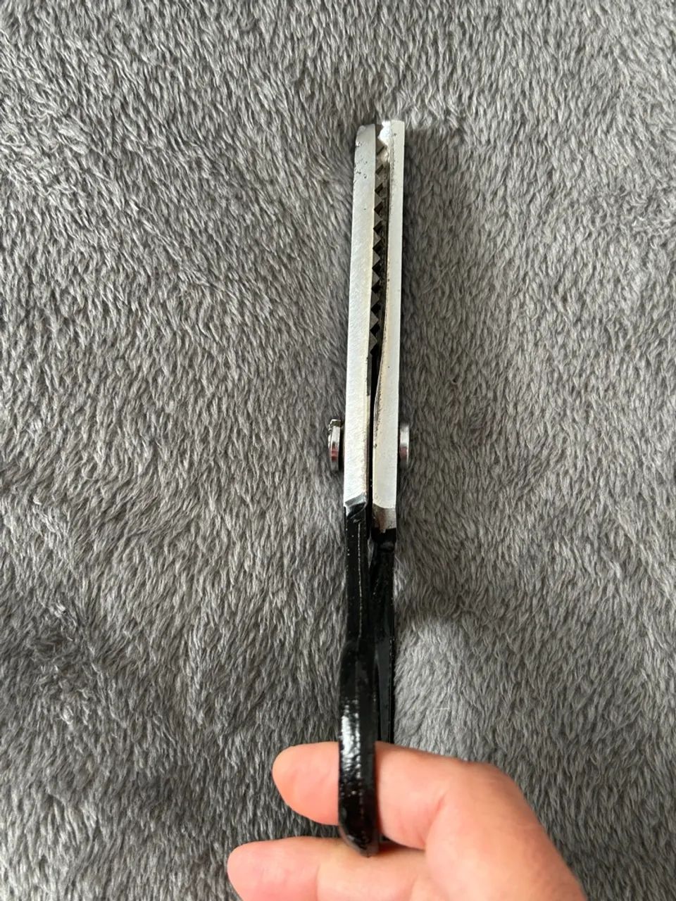 tesoura de picotar, zigzag - spitz japan. muito antiga, rara! - Foto 6