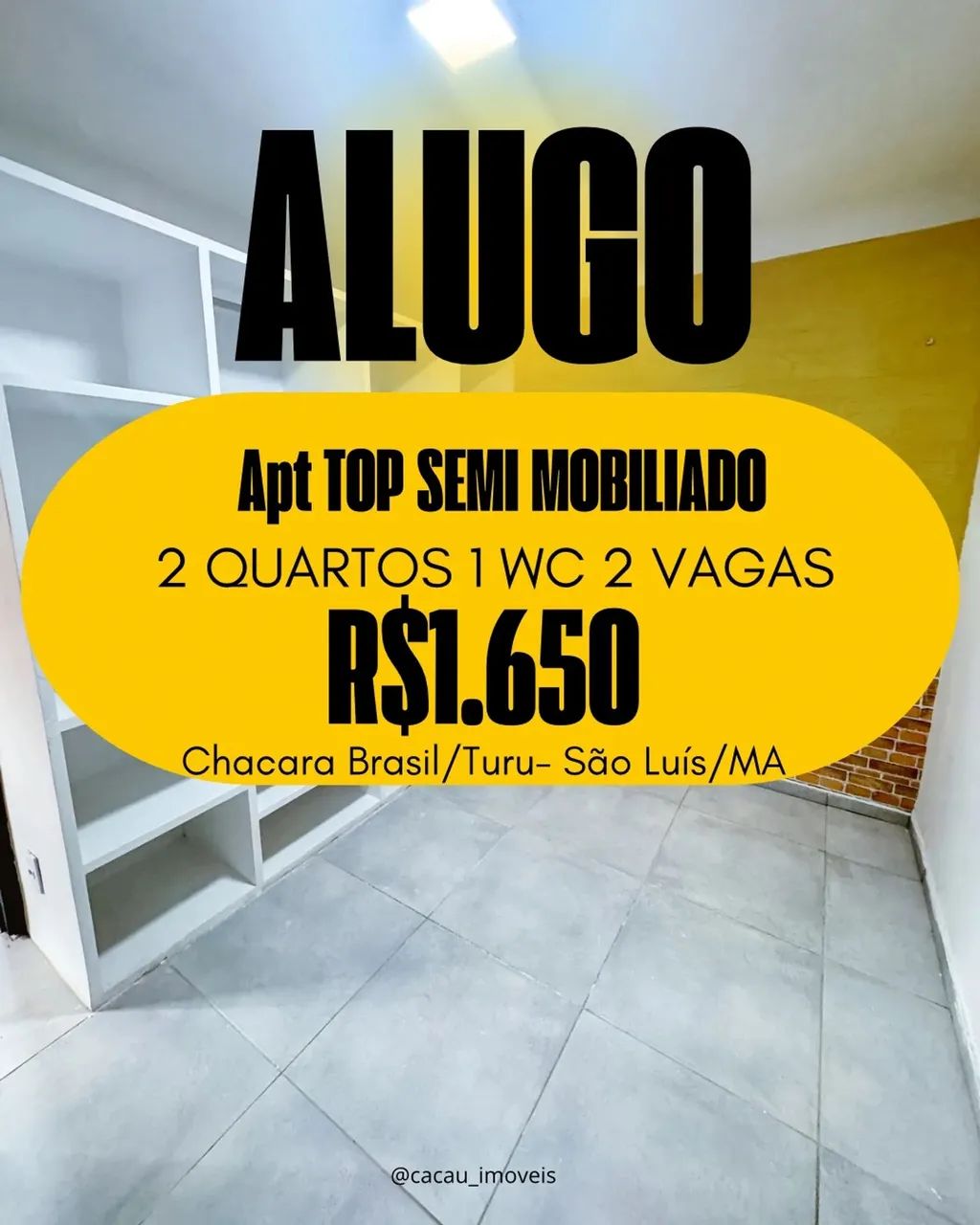 Apt com armários 2 quartos 2 vagas em Turu - São Luís - MA