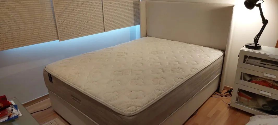 Conjunto de cama de casal com colchão Simmons Greatness - conforto premium por preço imbat