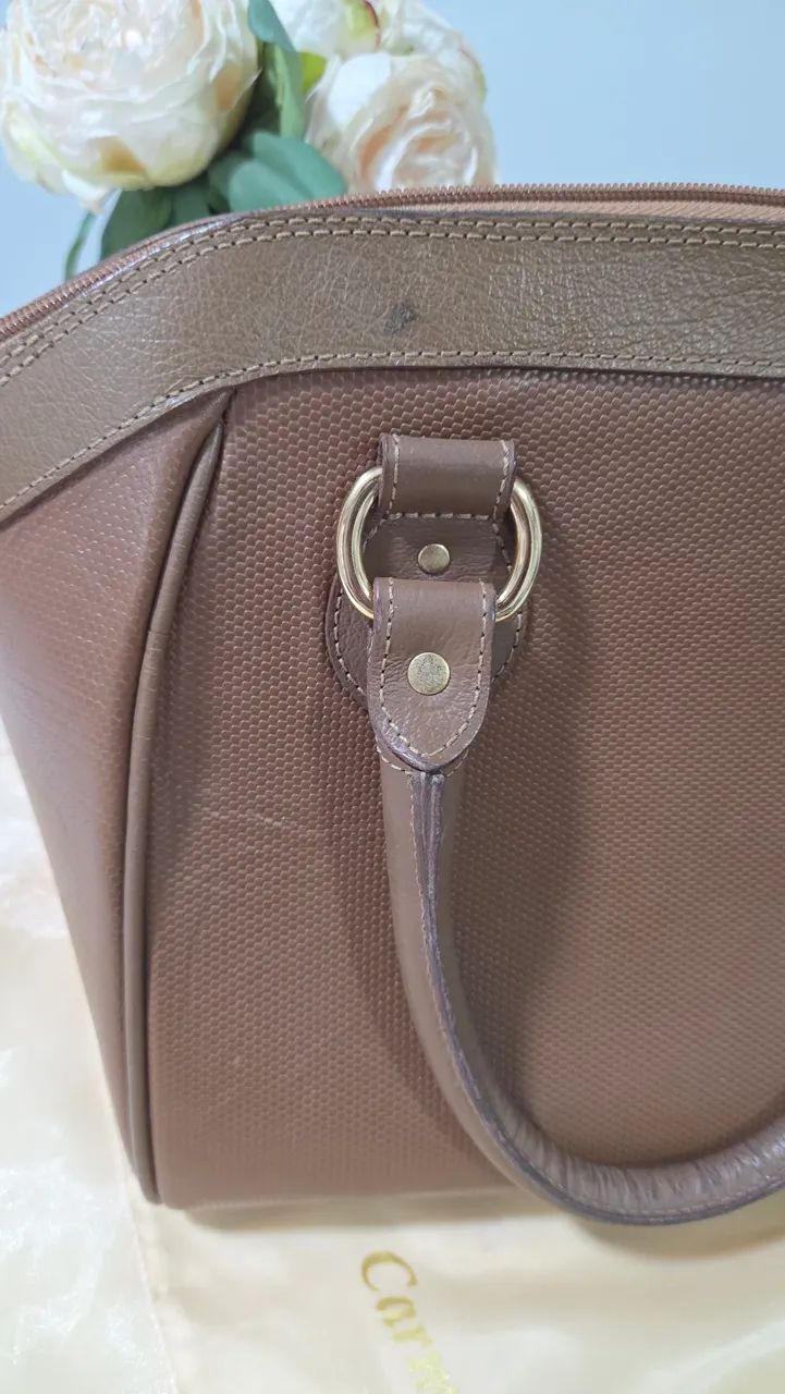 Bolsa CARMEN STEFFENS estruturada caramelo - Foto 2