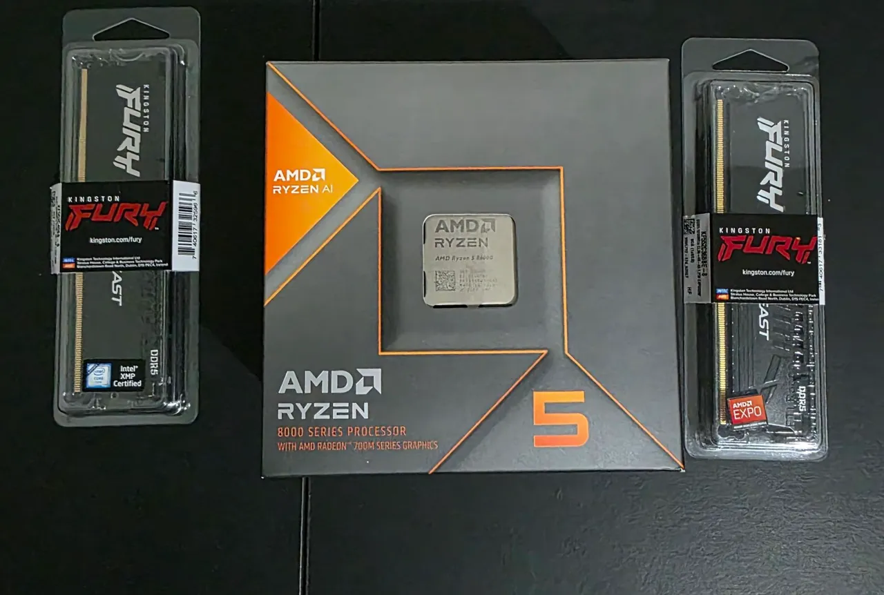 Kit AM5 - Processador Ryzen 5 8600g + 16gb de RAM DDR5 5200mhz.
