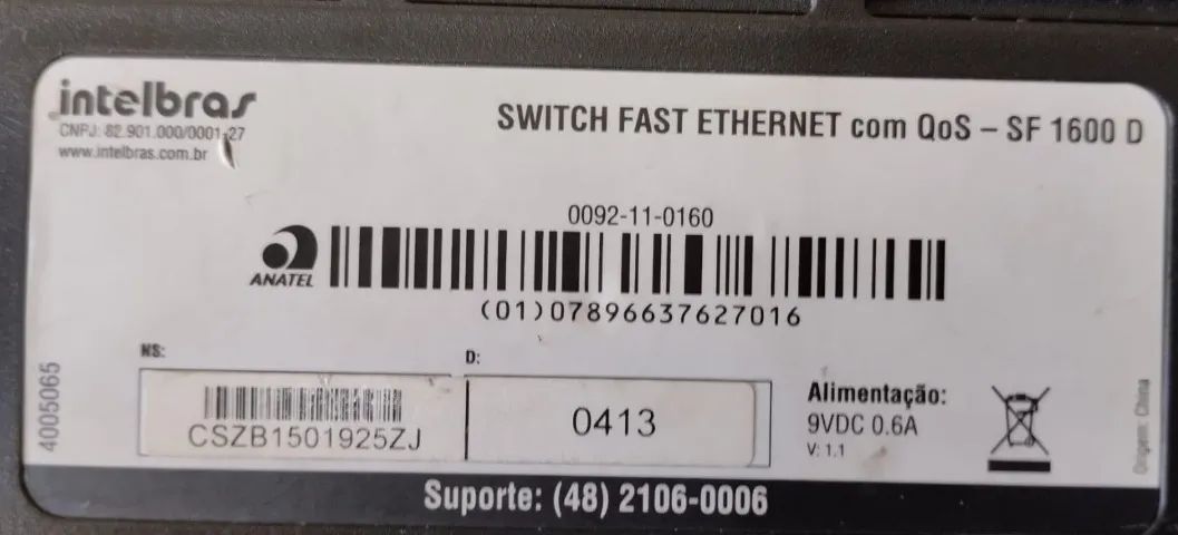 Switch 16 Portas Intelbras Sf 1600d Com Qos - Foto 4