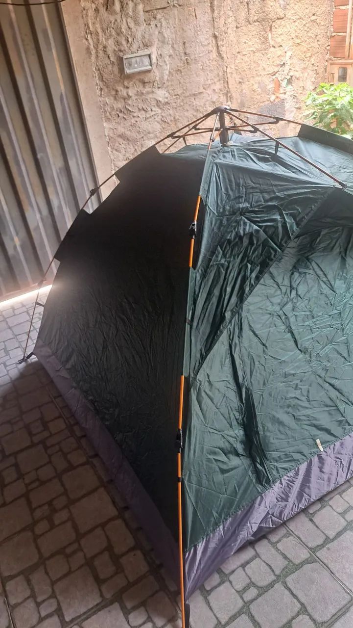 Conjunto barraca 4 lugares semi automática colchonete de casal novos  - Foto 6