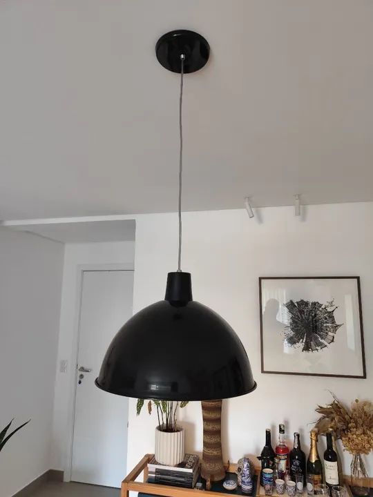 Lustre Pendente Preto Moderno para mesa de jantar - Foto 3