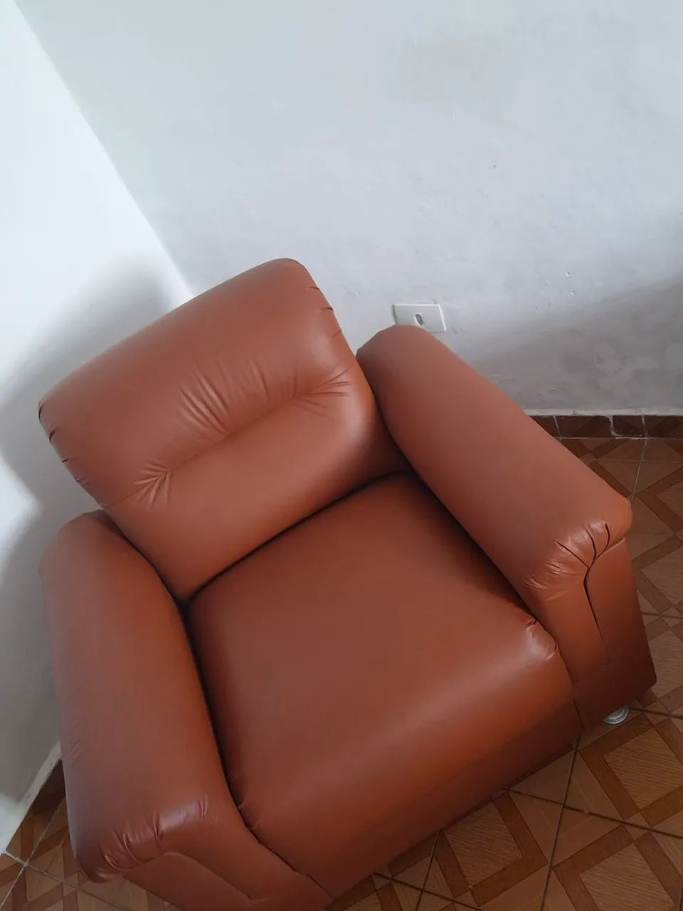 Poltrona confortável em couro