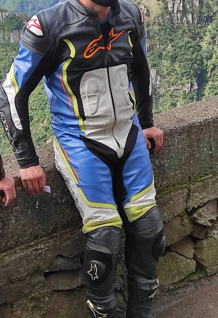 Macacão Alpinestars Couro Moto