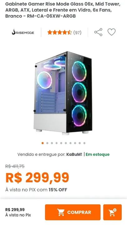 Gabinete Gamer e cpu cooler - Foto 6