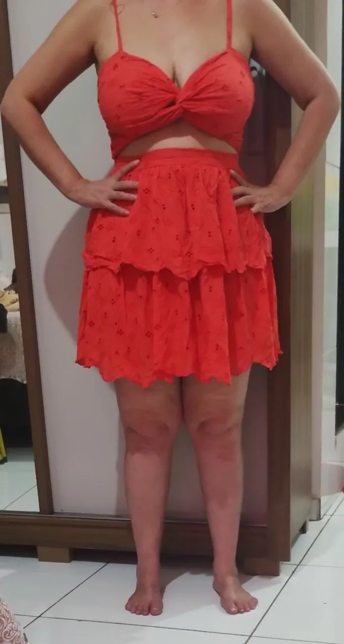 Conjunto laranja Verão