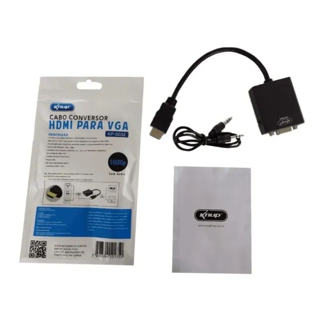 Adaptador ou Conversor HDMI para VGA (Novo) - Anápolis - Foto 3