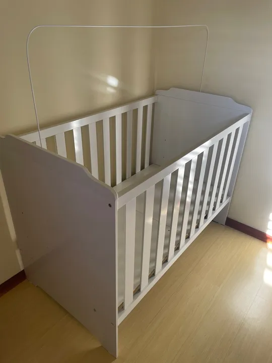 Berço de Bebê Branco + colchão
