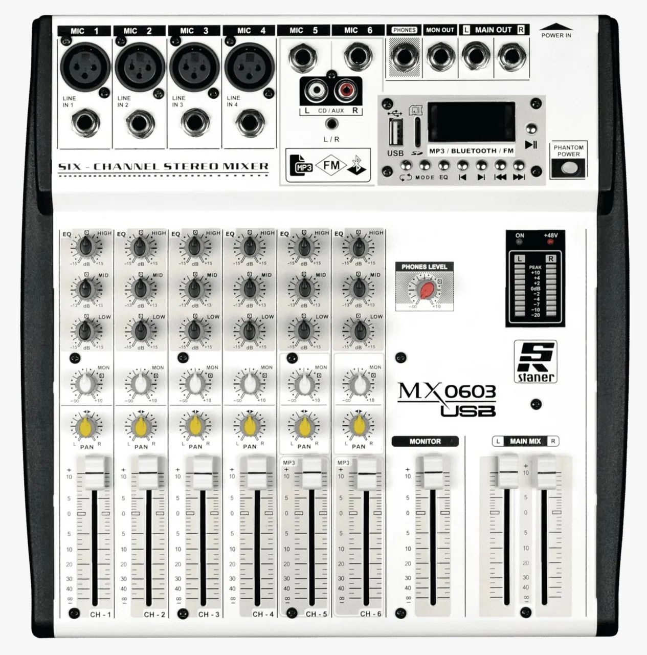 Mesa Staner MX0603 6 Canais USB Bluetooth  - Foto 4