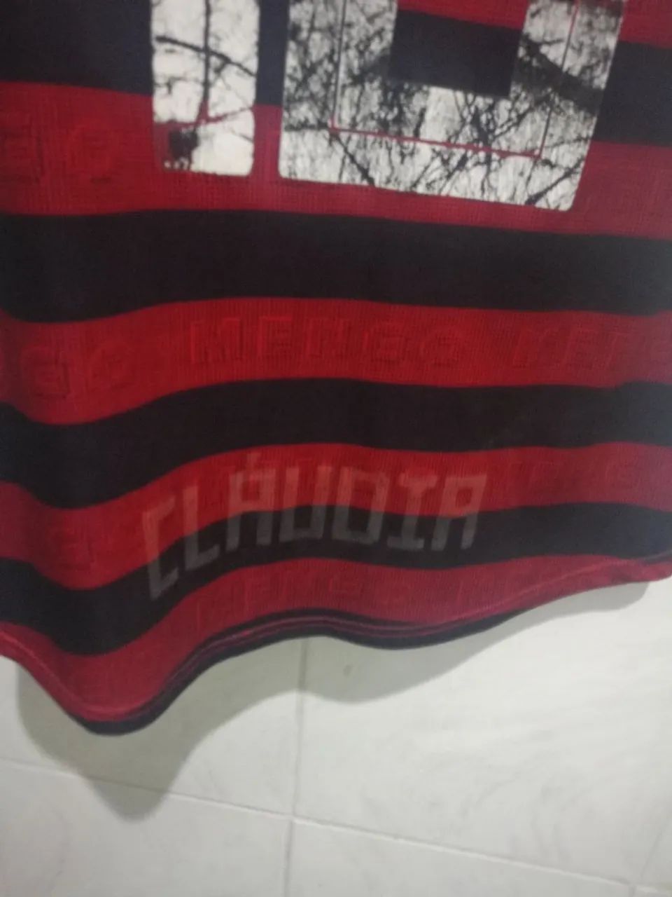 Flamengo camisa feminina com nome  - Foto 5