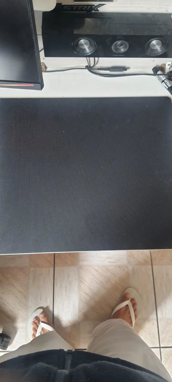 Mouse PAD gamer de vidro, titorion glacier 45x45 hexagono - Foto 2