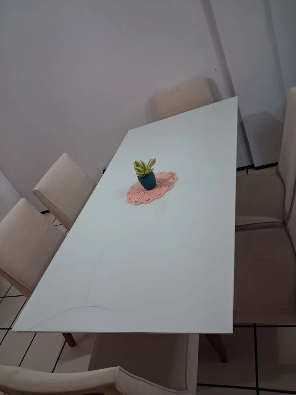 Mesa de jantar Decorart 1,80 m com 6 cadeiras