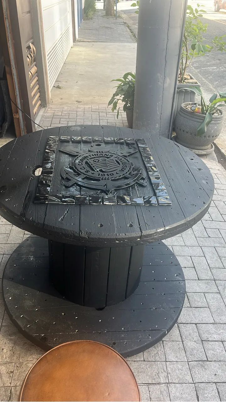 Mesa Churrasqueira com rodinhas Corinthians  - Foto 3