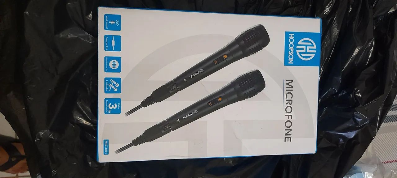 Kit com dois microfones 