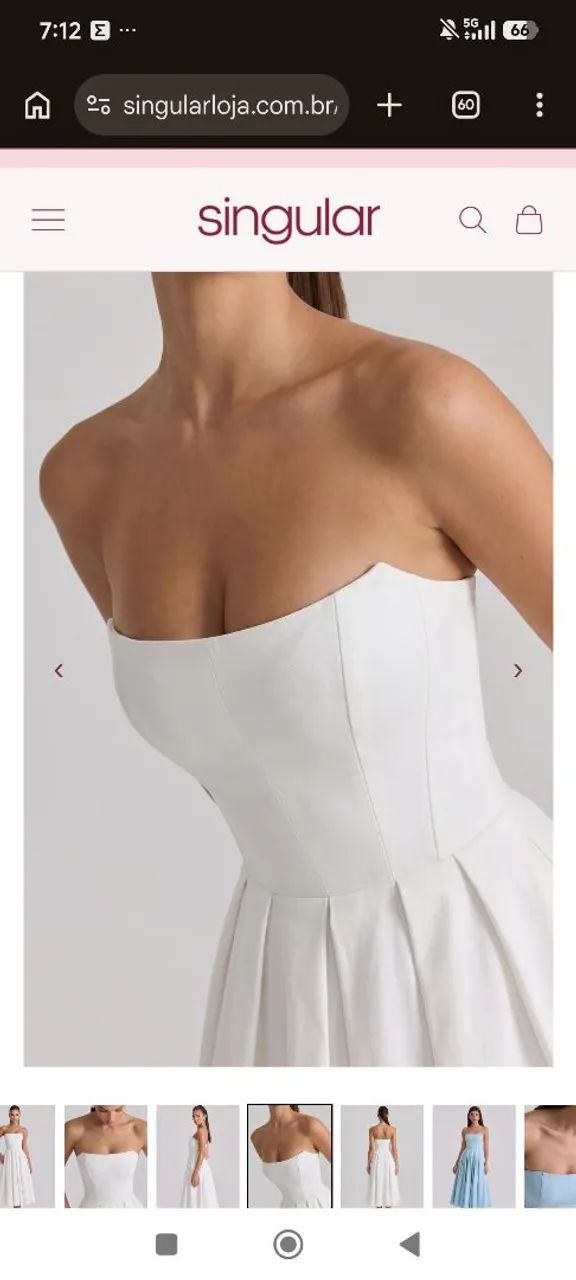 Vestido branco / off white  (nunca usado) - Foto 3