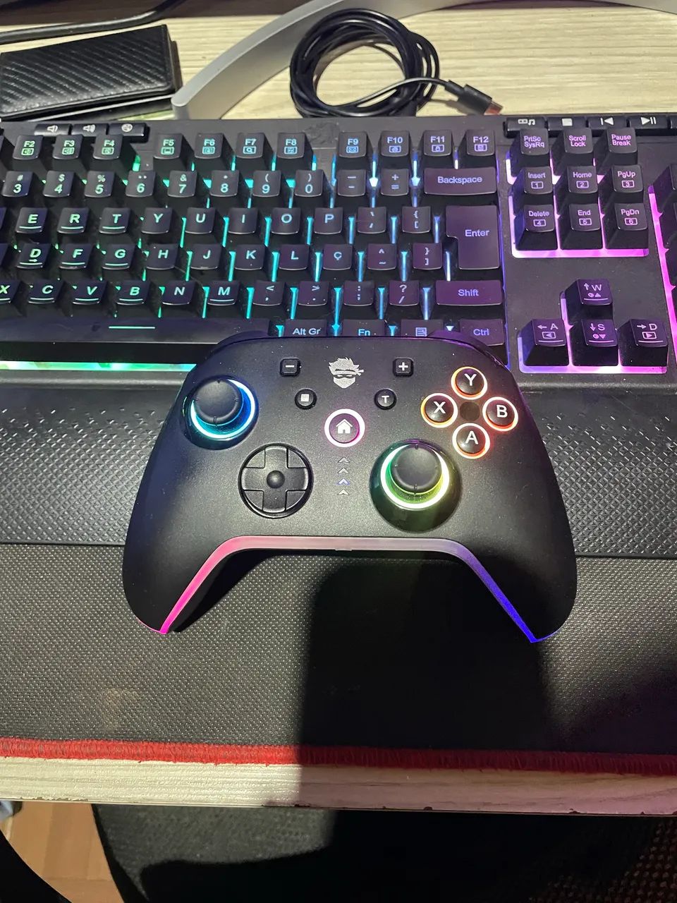 Controle Gamer Ninja Sword V2, RGB, Bluetooth, PC, Android, iOS, Switch, Preto - Foto 2