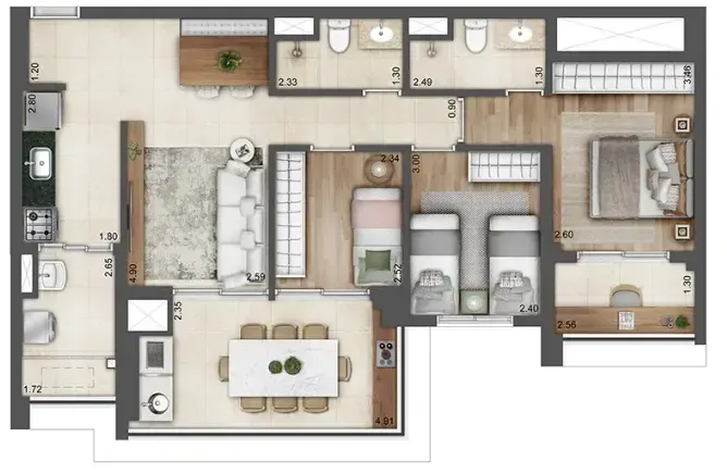 PLANTA 84m²