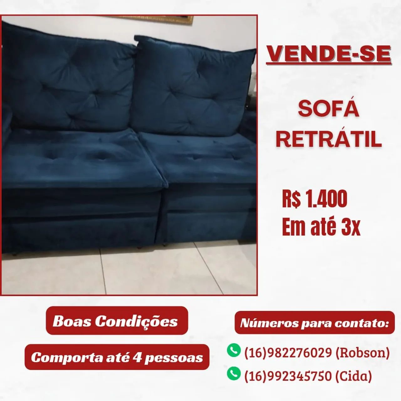 Vendo sofá retrátil 