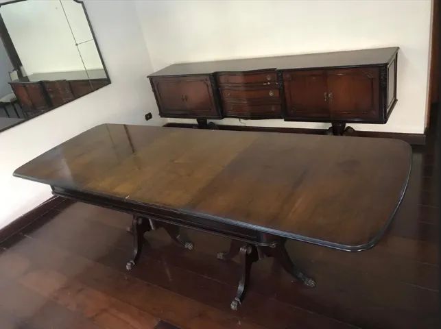 Mesa de jantar em mógno com 8 cadeiras - extensível - Foto 5
