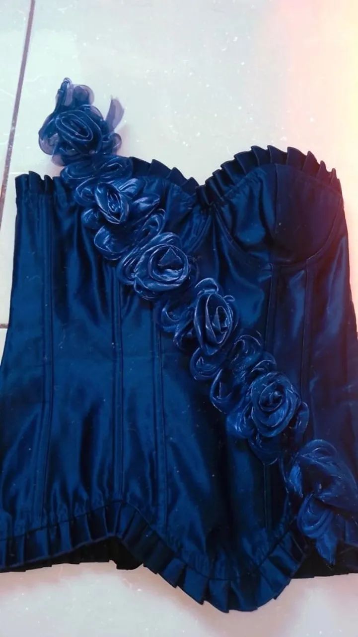Corset azul regulável 