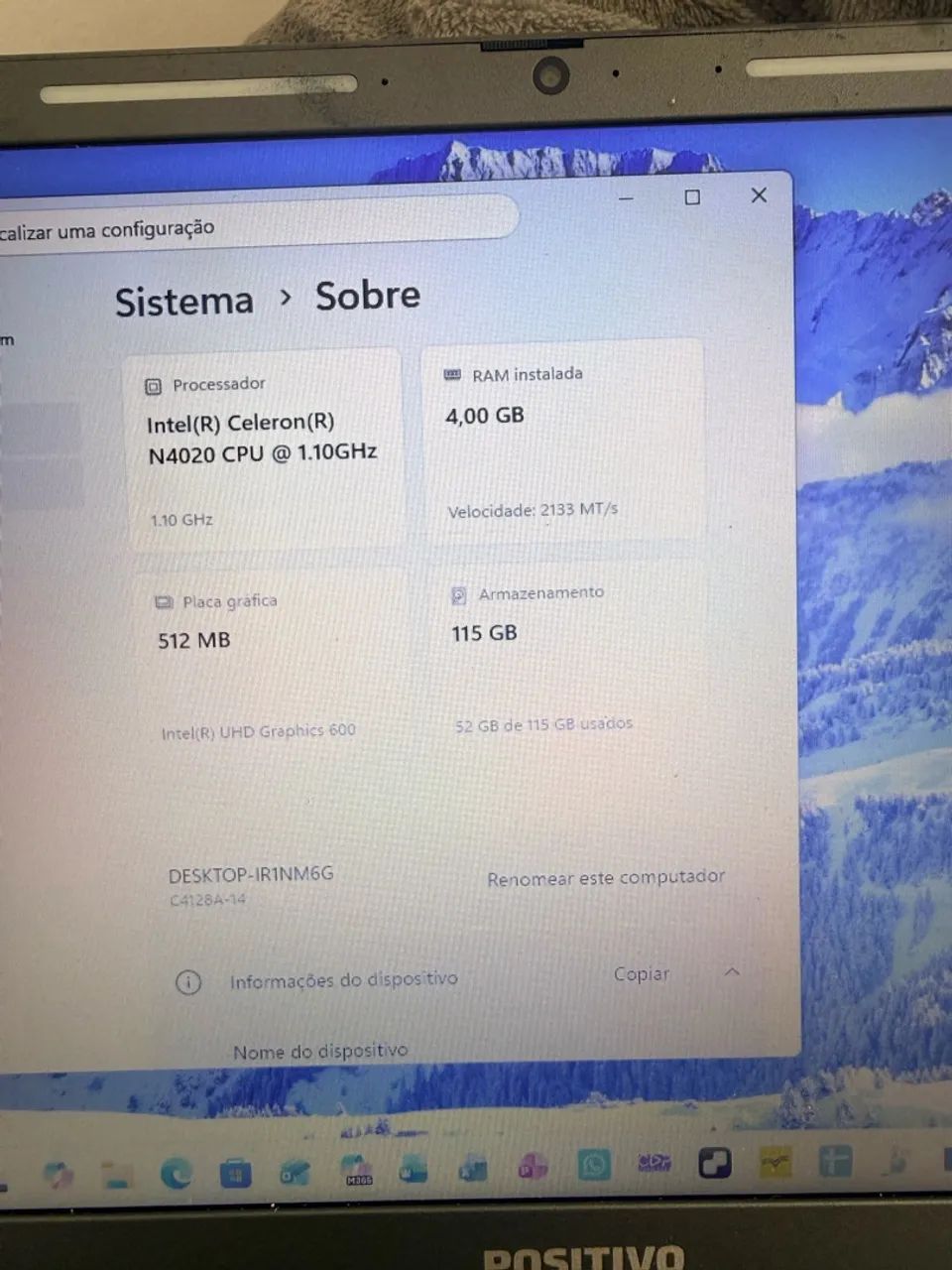 Notebook positivo 