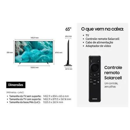 Tv Smart Samsung QLED 65 Polegadas Nova - Foto 5