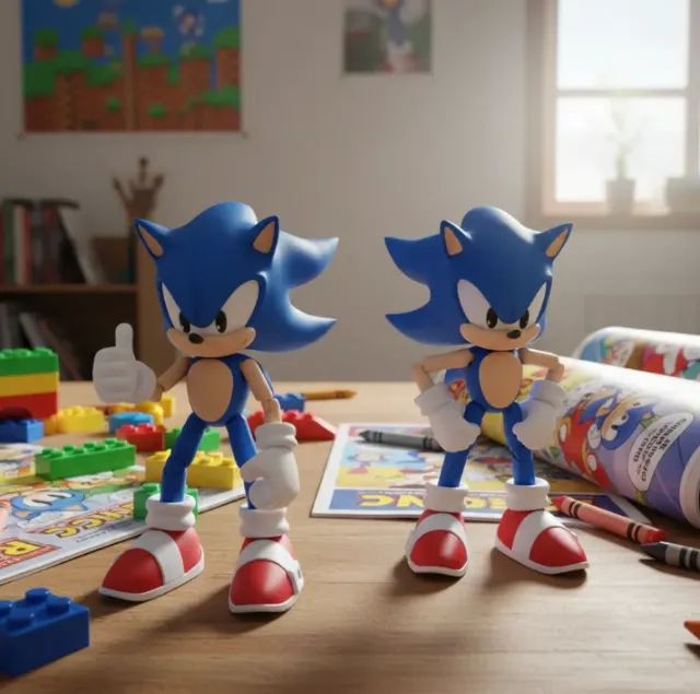Boneco Articulado Sonic Impressão 3d - Foto 3